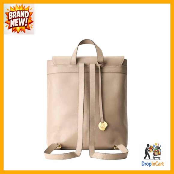 Italian Leather Backpack with Removable Clutch Elegant Versatile Travel Work